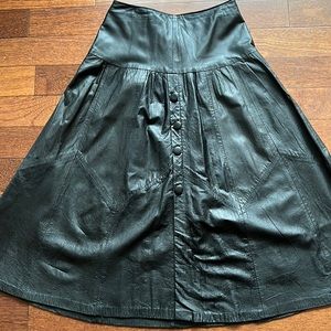 Vintage leather skirt